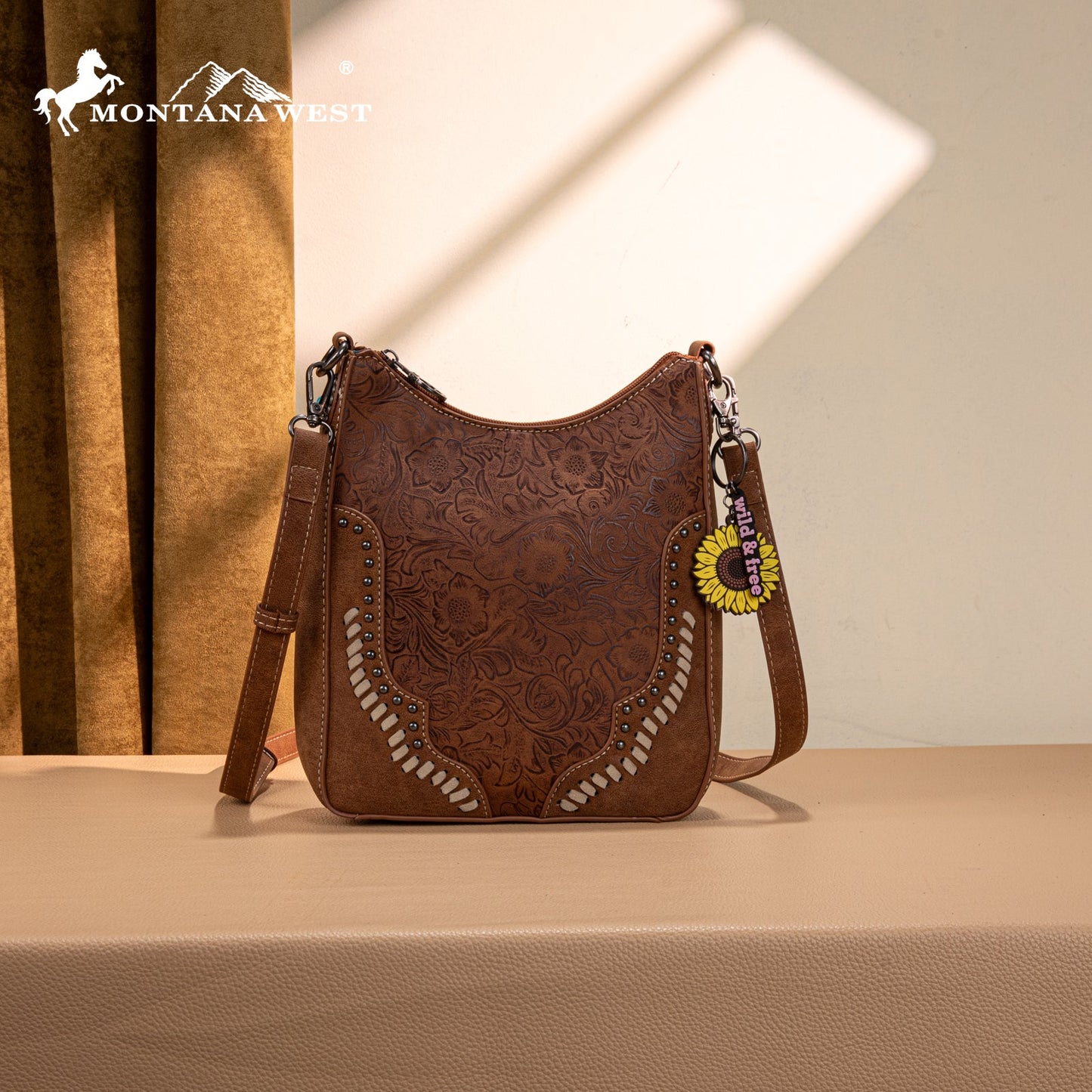 MW1335-8330  Montana West Embossed Collection Crossbody Bag