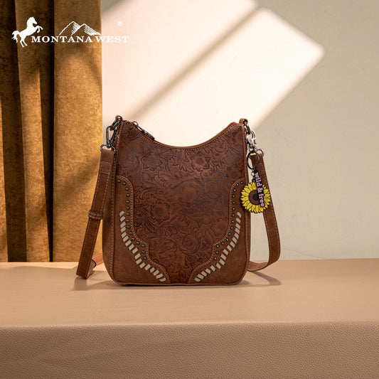 MW1335-8330  Montana West Embossed Collection Crossbody Bag