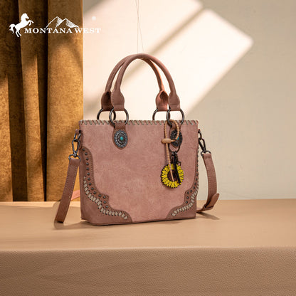 MW1335-8360 Montana West Embossed Collection Tote/Crossbody Bag