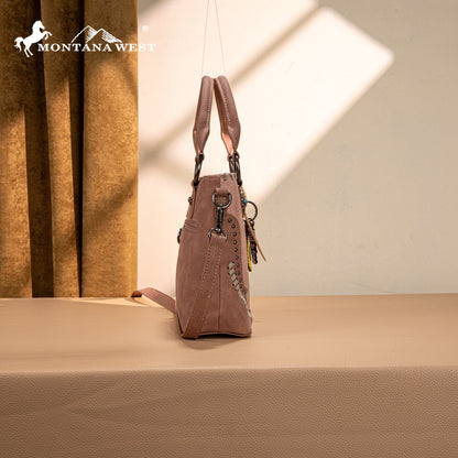 MW1335-8360 Montana West Embossed Collection Tote/Crossbody Bag