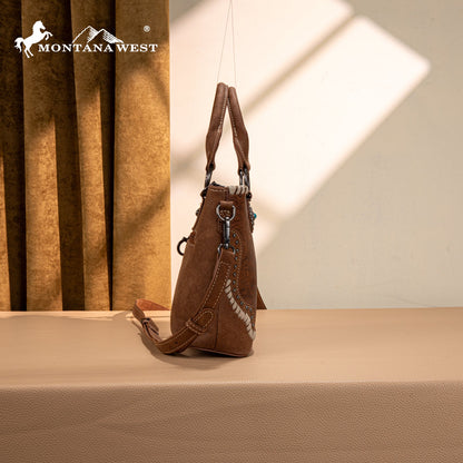 MW1335-8360 Montana West Embossed Collection Tote/Crossbody Bag