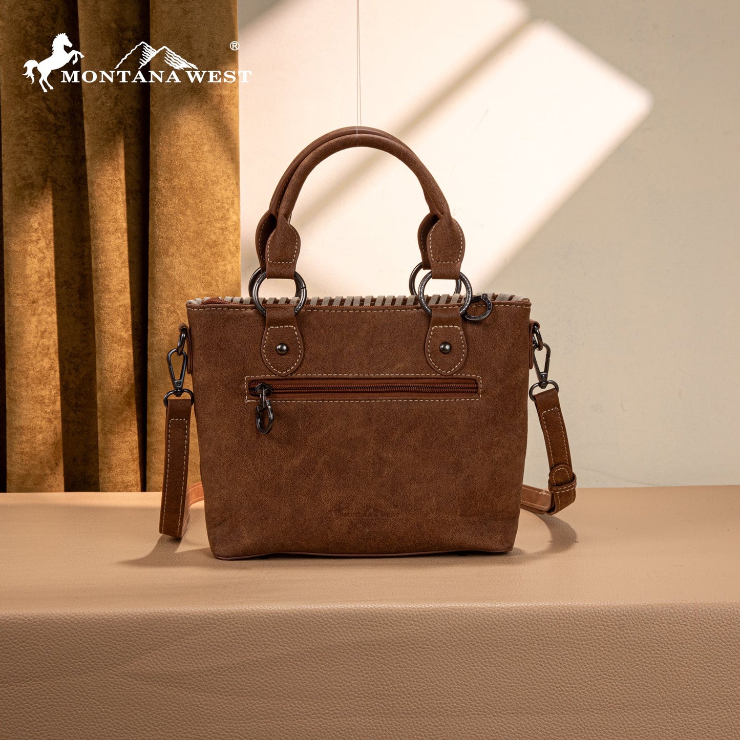 MW1335-8360 Montana West Embossed Collection Tote/Crossbody Bag