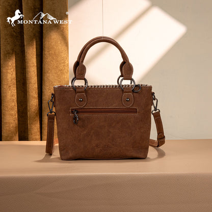 MW1335-8360 Montana West Embossed Collection Tote/Crossbody Bag