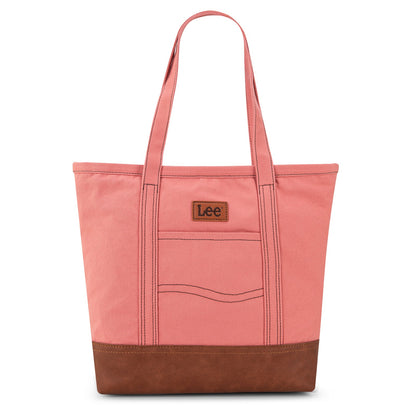 LEE29-229    LEE Large Denim Patchwork Canvas Tote Bag