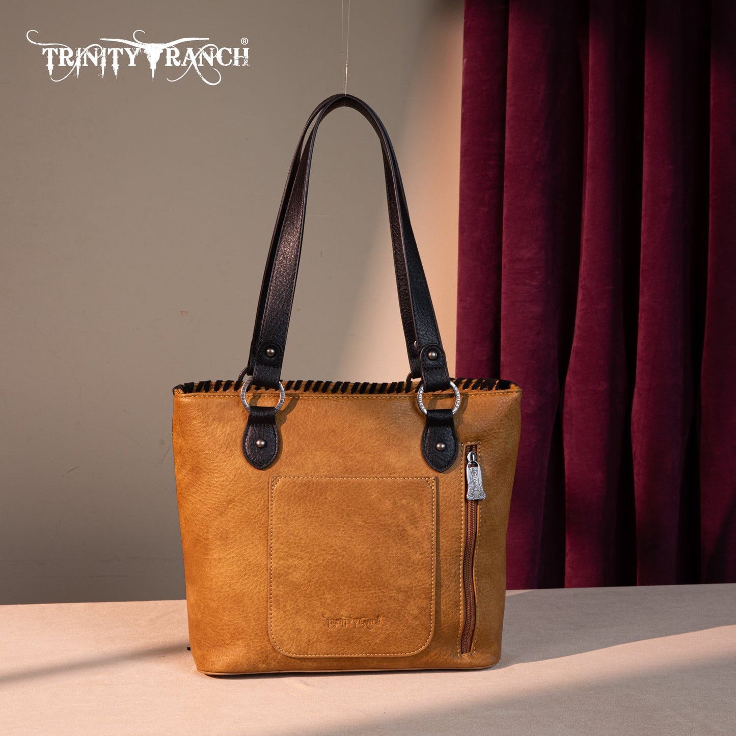 TR192G-8317  Trinity Ranch Concho Collection Concealed Carry Tote