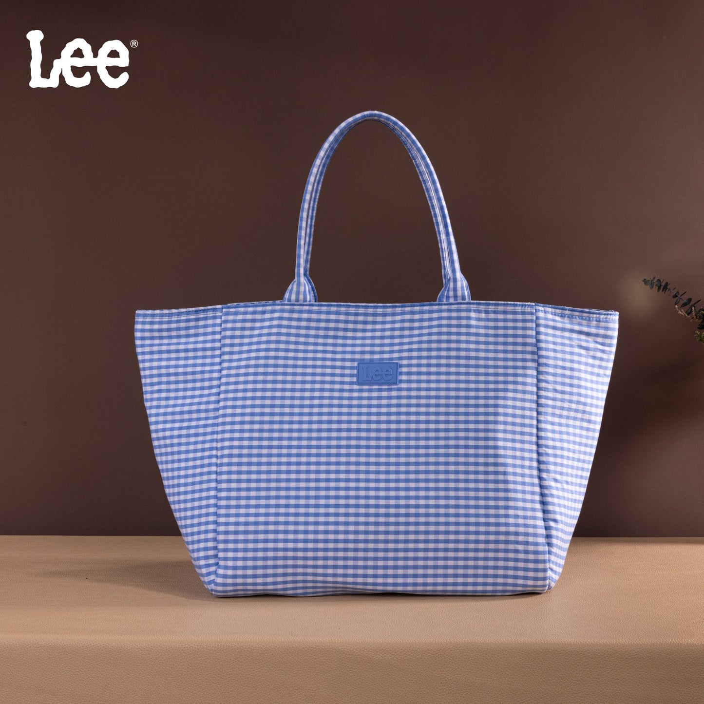 LEE64-001  LEE Plaid Cotton Tote/ Extra Large Tote