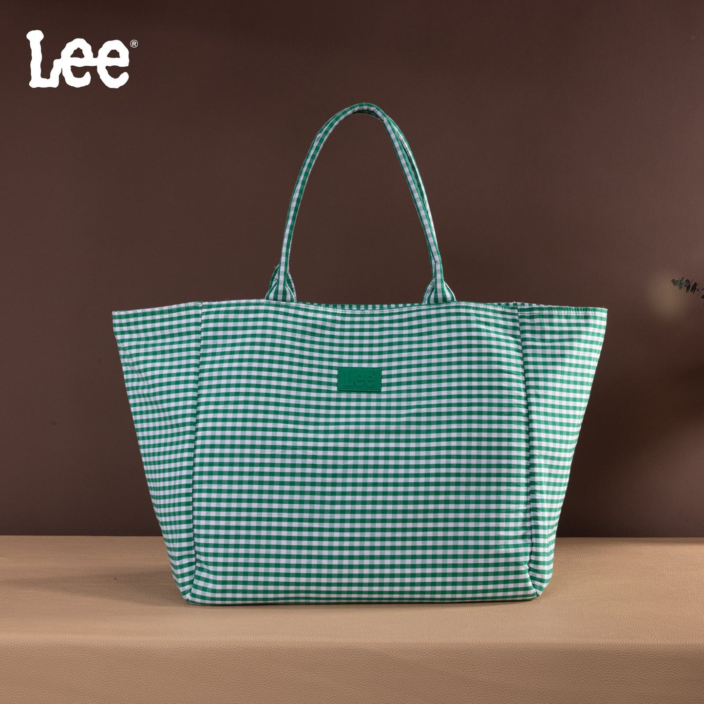 LEE64-001  LEE Plaid Cotton Tote/ Extra Large Tote