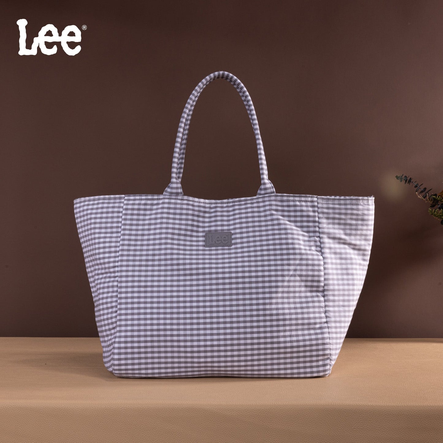LEE64-001  LEE Plaid Cotton Tote/ Extra Large Tote
