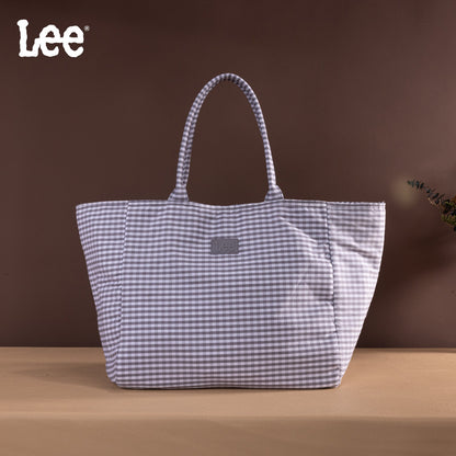 LEE64-001  LEE Plaid Cotton Tote/ Extra Large Tote