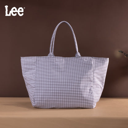 LEE64-001  LEE Plaid Cotton Tote/ Extra Large Tote