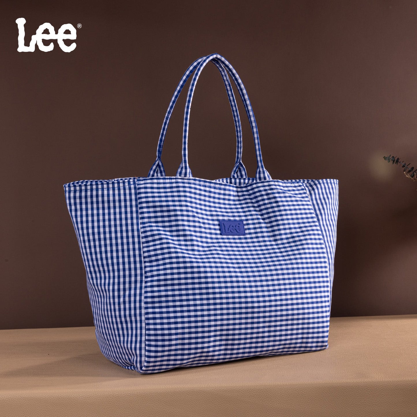 LEE64-001  LEE Plaid Cotton Tote/ Extra Large Tote