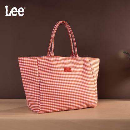 LEE64-001  LEE Plaid Cotton Tote/ Extra Large Tote