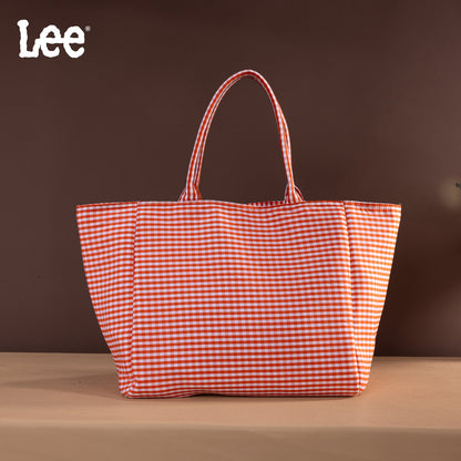 LEE64-001  LEE Plaid Cotton Tote/ Extra Large Tote