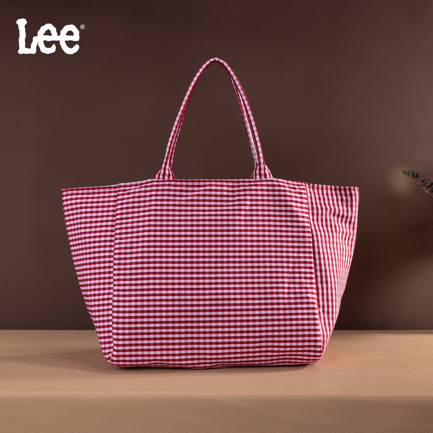 LEE64-001  LEE Plaid Cotton Tote/ Extra Large Tote