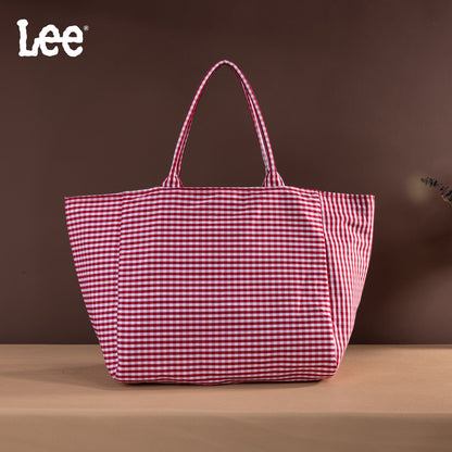 LEE64-001  LEE Plaid Cotton Tote/ Extra Large Tote